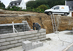 Réalisation des fondations à Dennebroeucq